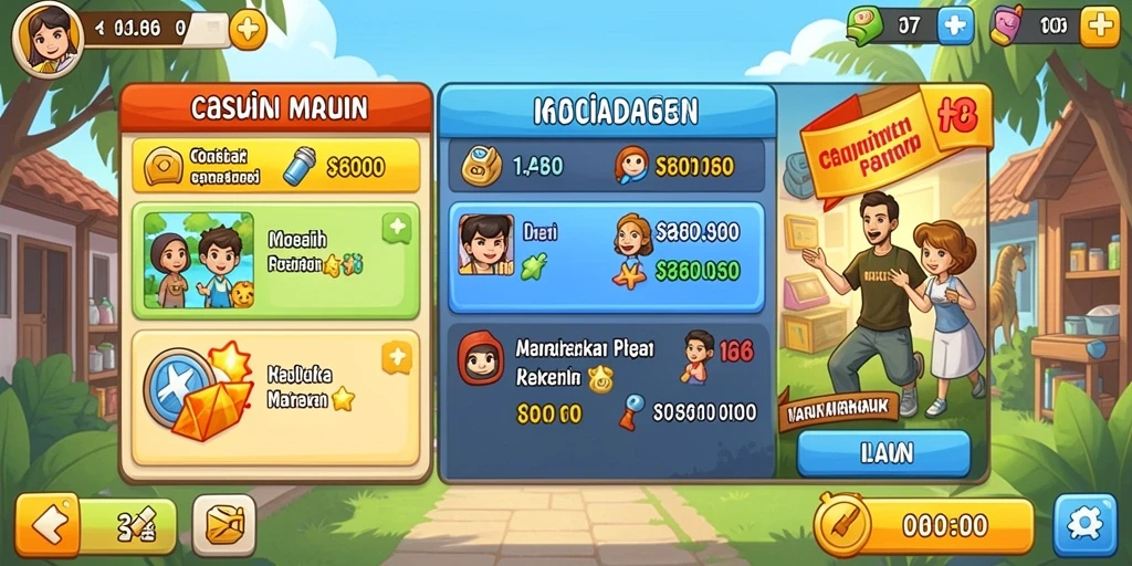 Screenshot pertama menunjukkan karakter utama dalam aksi.